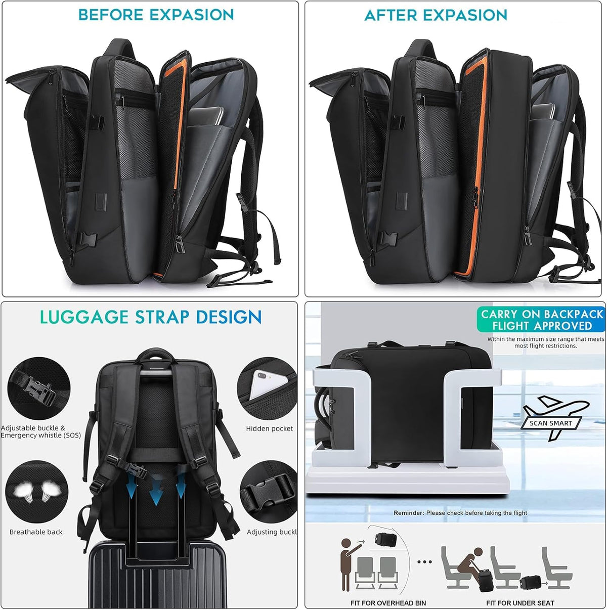 The Executive 50L Expandable Carry-On