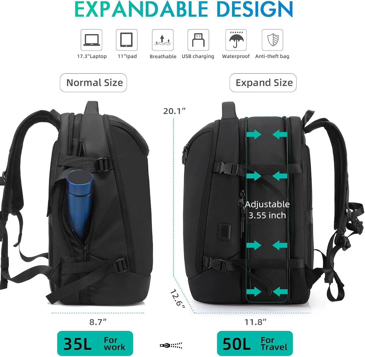 The Executive 50L Expandable Carry-On
